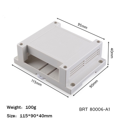 Hộp nhựa Din Rail Hộp nối ABS cho hộp phân phối điện điện tử 115 * 90 * 40mm