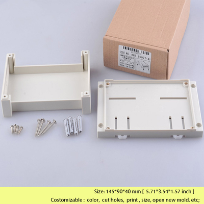 Vỏ bọc đường sắt Din PLC cho hộp chuyển mạch điện tử Hộp nối cáp 145 * 90 * 40 Mm