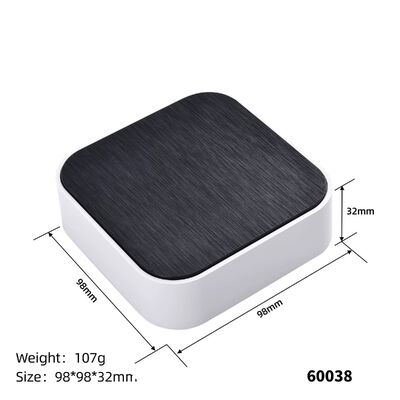 Bề mặt kết thúc chải chải 98 * 98 * 32mm bộ điều khiển wifi thông minh vỏ nhựa máy tính để bàn cho điện tử